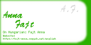 anna fajt business card